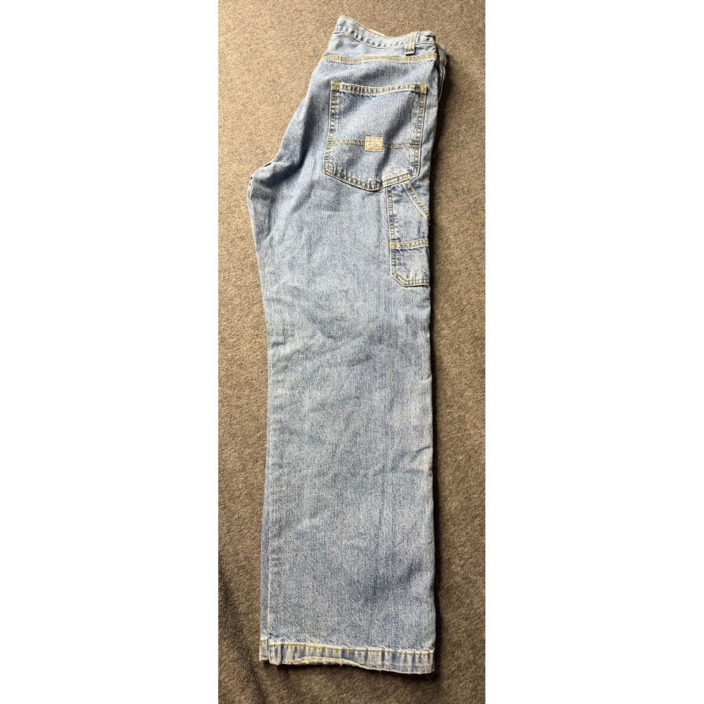 Levi Strauss Signature Mens Carpenter Jeans Light Wash Blue Denim W34 L32